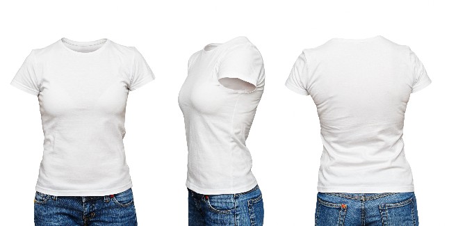 Druck auf weißen T Shirts